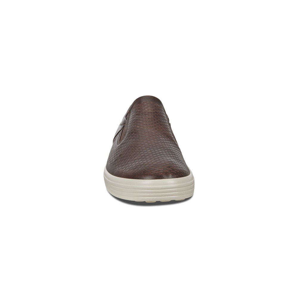 Mens Slip On - ECCO Soft 7 Sneakerss - Brown - 9513UHJVN